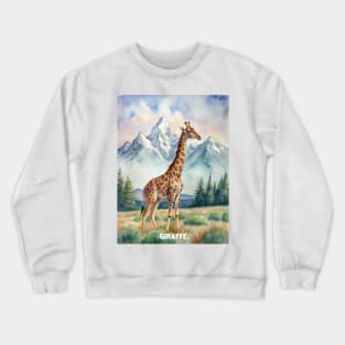 Giraffe Watercolor Crewneck Sweatshirt